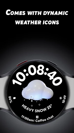 Curvy Weather - Watch face Screenshot 1