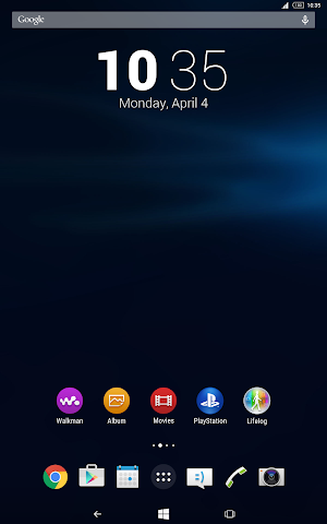 Dark Blue W10 for XPERIA Theme Screenshot 2