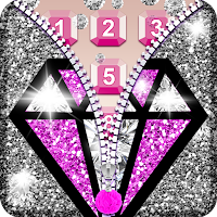 Diamond Zipper Screen Lock App