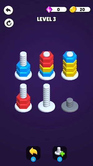 Funny Nut Writhe：Color sort Screenshot 1