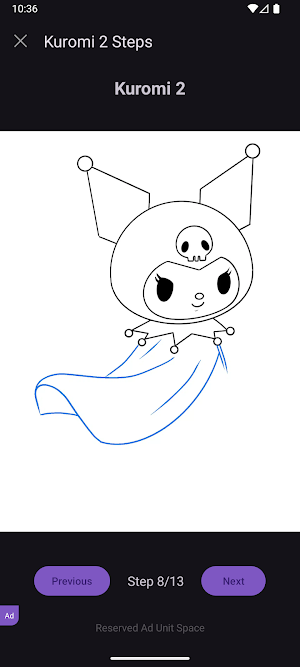 Kuro kawaii drawing & coloring Screenshot 2