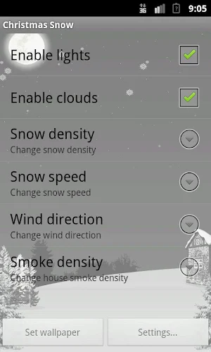 Christmas Snow LWP Screenshot 2