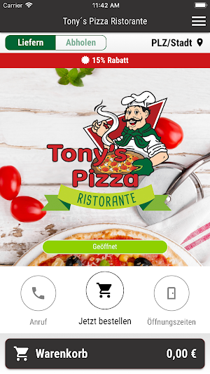 Tony's Pizza Ristorante Screenshot 0