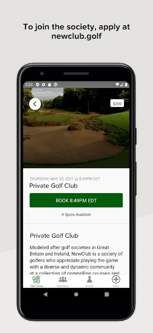 NewClub Golf Society Screenshot 2