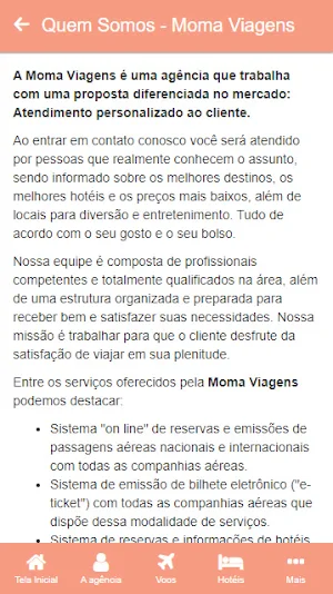 Moma Viagens Screenshot 1