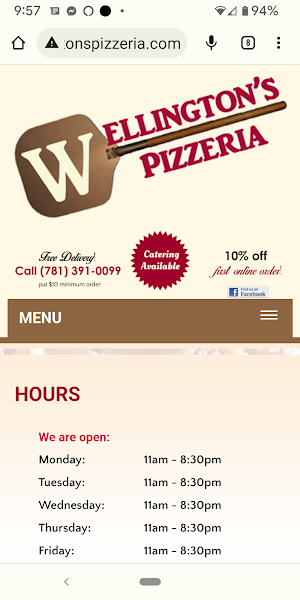 Wellington's Pizzeria Screenshot 3