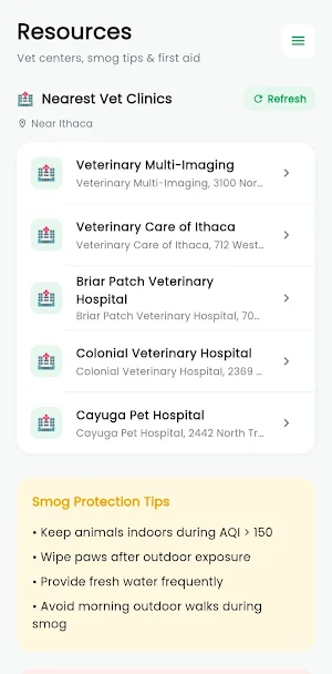 AnimalAQI Screenshot 2