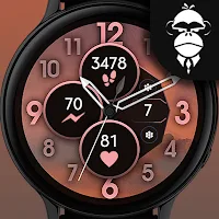 Modern Analog Rose Watch Face