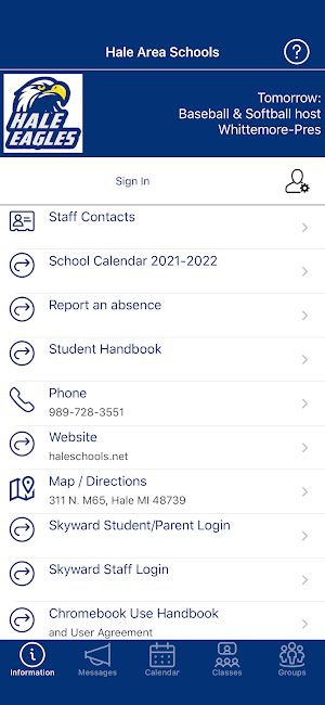 Hale Area Schools Screenshot 0