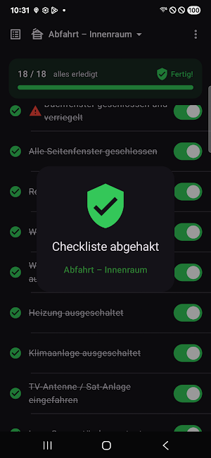 Camper Checklist Screenshot 2