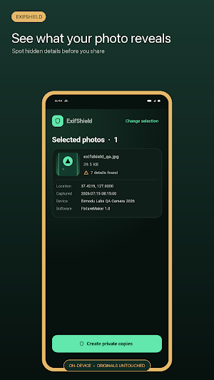 ExifShield: Photo Privacy Screenshot 1