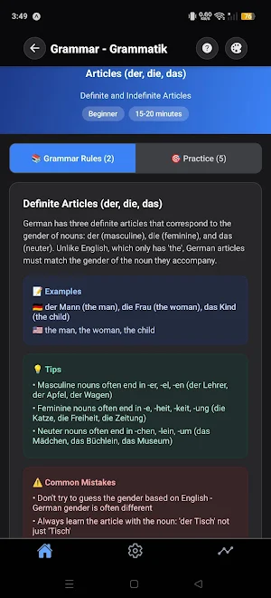 A1-A2 English Grammar Trainer Screenshot 1