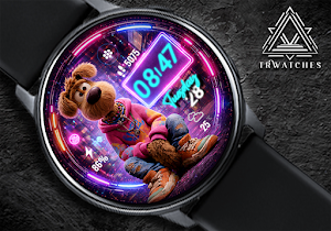 Neon Dog Watch Face Screenshot 3