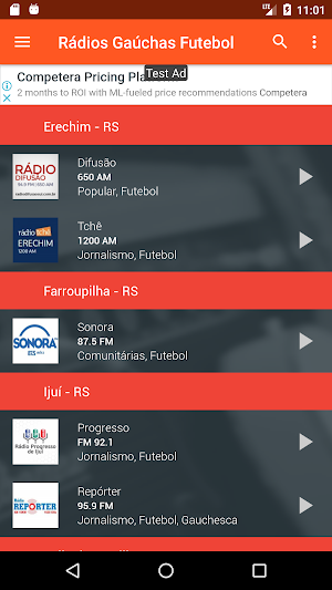 Rádios Gaúchas de Futebol - AM e FM do RS Screenshot 2