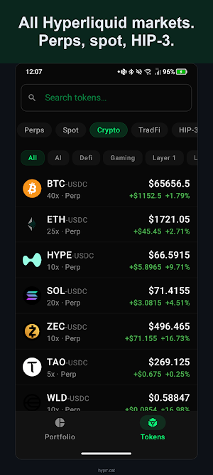 Hyprr — Hyperliquid Trading Screenshot 1