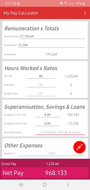 My Pay Calculator Screenshot 0