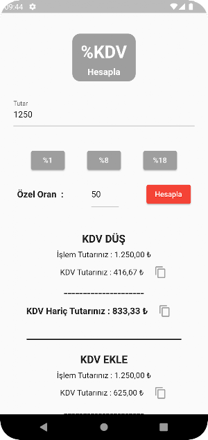 KDV Hesaplama : dahil ve hariç Screenshot 1