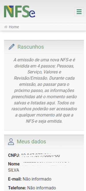 Emitir Nota Fiscal Serviço MEI Screenshot 0