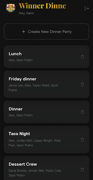 Winner Dinner Screenshot 0
