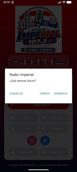 Radio Imperial 107.3 FM Screenshot 1