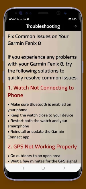 Fenix 8 guide Screenshot 1