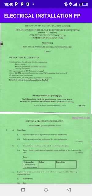 Electrical Installation pp Screenshot 0