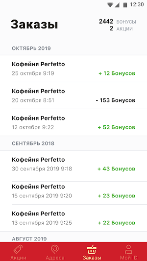 Perfetto Caffe – сеть кофеен Screenshot 3