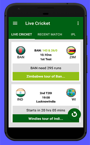 CrickUp - Fast Cricket Live Sc Screenshot 0