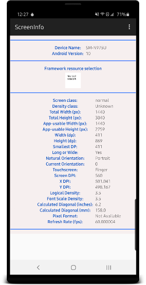 ScreenInfo Lite Screenshot 0