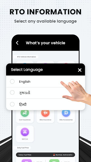 RTO Vehicle Information App Screenshot 1