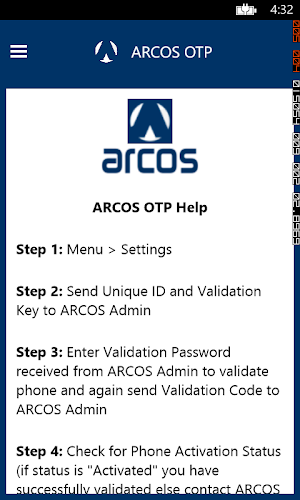 ARCOS  OTP Screenshot 3
