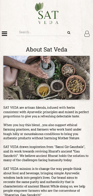 SAT VEDA | Herbal & Natural Juice, Food & Powder Screenshot 2