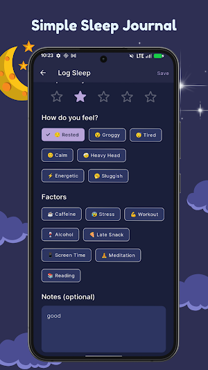 SleepNote - Sleep Journal Screenshot 1