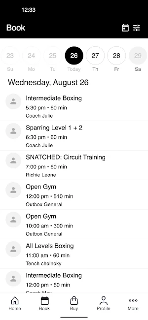 OutBox Gym Screenshot 1
