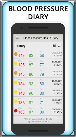 Instant Blood Pressure Checker - BP Tracker BP Log Screenshot 1