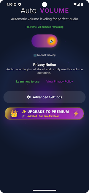 Auto Volume - Android TV App Screenshot 1