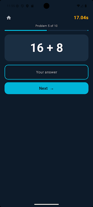 Quick Math Challenge Screenshot 1