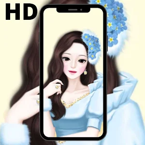 Cute Girl Kawaii Wallpaper HD Screenshot 1