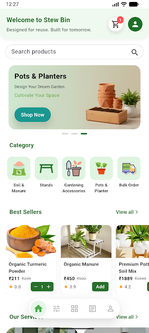 Stew Bin - E Commerce App Screenshot 1