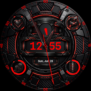 Carbon Black Watch Face Screenshot 3