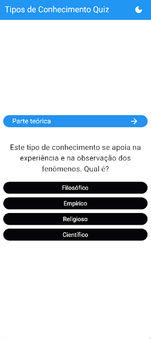 Tipos de Conhecimento Quiz Screenshot 3