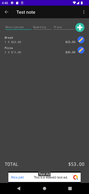Shopping Calculator Screenshot 2
