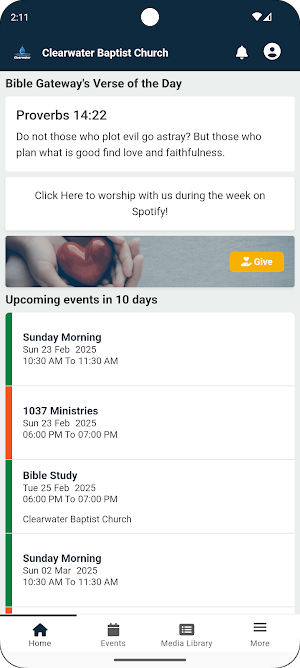 Clearwater Baptist Church Screenshot 1