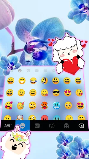 Beautiful Orchids Keyboard Background Screenshot 2