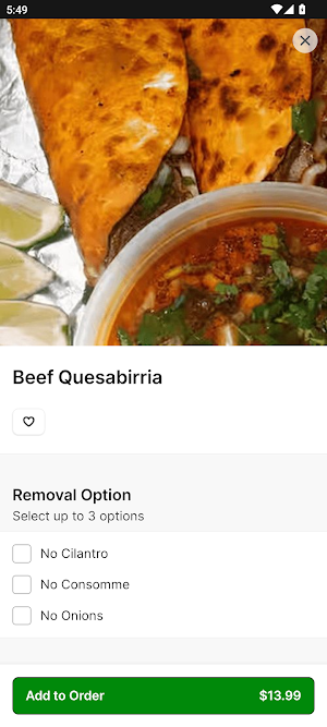 Sazon Bello Taqueria Screenshot 2