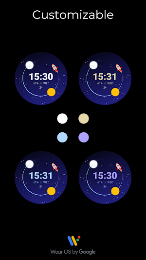 Cosmic Tour watch face Screenshot 1