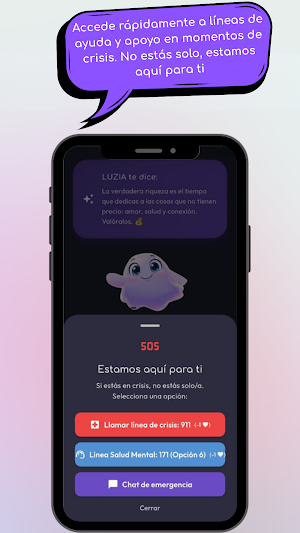 Luzia: Bienestar y Psicología Screenshot 1