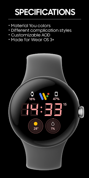 JHW Digital Bits 4: Watch face Screenshot 0