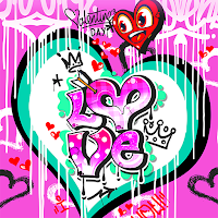 Pink Graffiti Love - Wallpaper