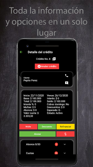 CbApp: Cobros, Créditos, Carteras Screenshot 3